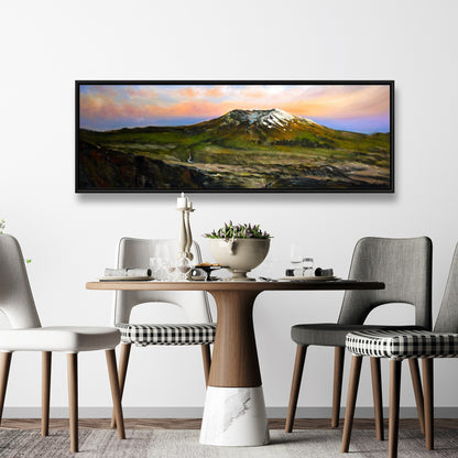 Mountainous View Bedroom Framed Canvas | Home Decor Trees