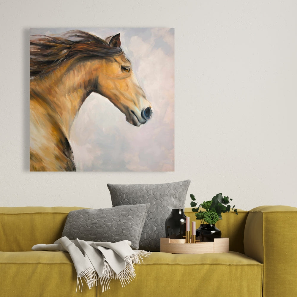 Proud Steed Canvas Art - Brown Horse | Home Decor Wall Art