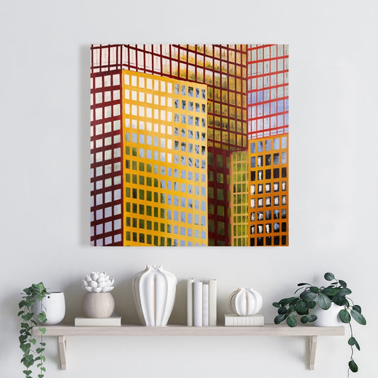 Skyscrapers Canvas - Modern Living Room Decor | Contemporary Art