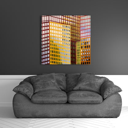Skyscrapers Canvas - Modern Living Room Decor | Contemporary Art