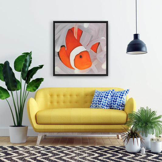 Clownfish Under the Sea - Exotic Aquatic Canvas Wall Art