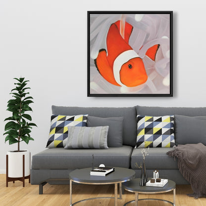 Clownfish Under the Sea - Exotic Aquatic Canvas Wall Art