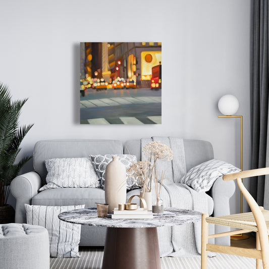 Gray Building Cities Canvas | Blurred New York Home Decor