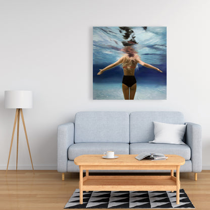 Under the Sea Bedroom Canvas - Blue Scenic Wall Art Decor