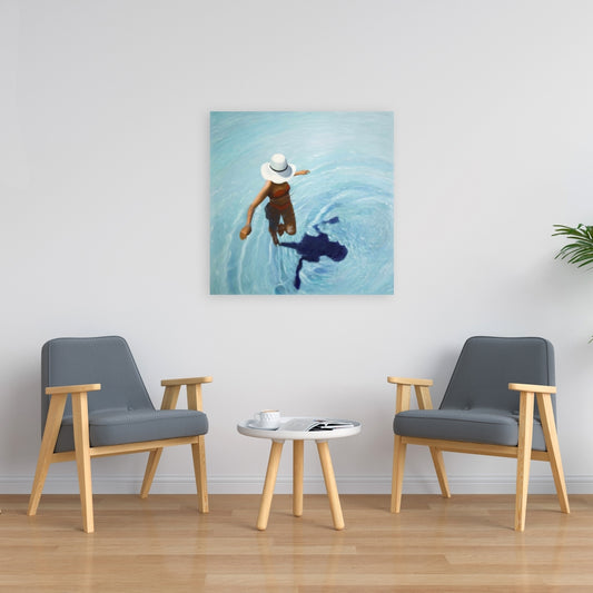 On Vacation Sea Bedroom Blue Canvas | Home Decor Wall Art