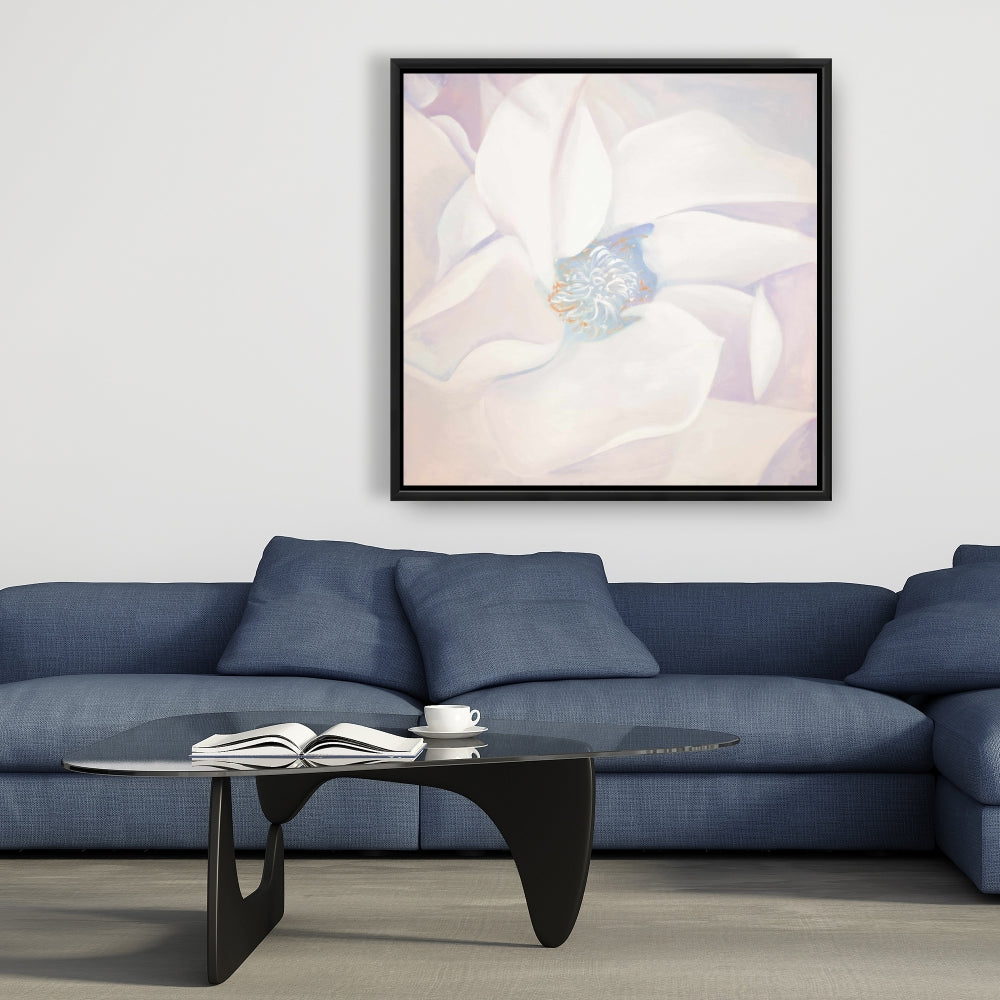 Delicacy Blue Floral Botanical Canvas | Home Decor Framed Art