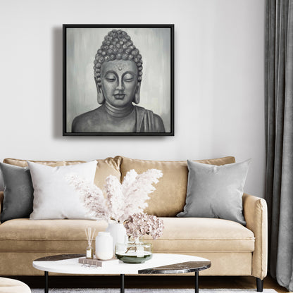Spiritual Buddha Framed Canvas | Asian Art for Man Bedroom Decor