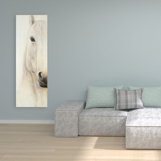 Minimalist Horse Canvas | Smiling Horse Wall Art Decor