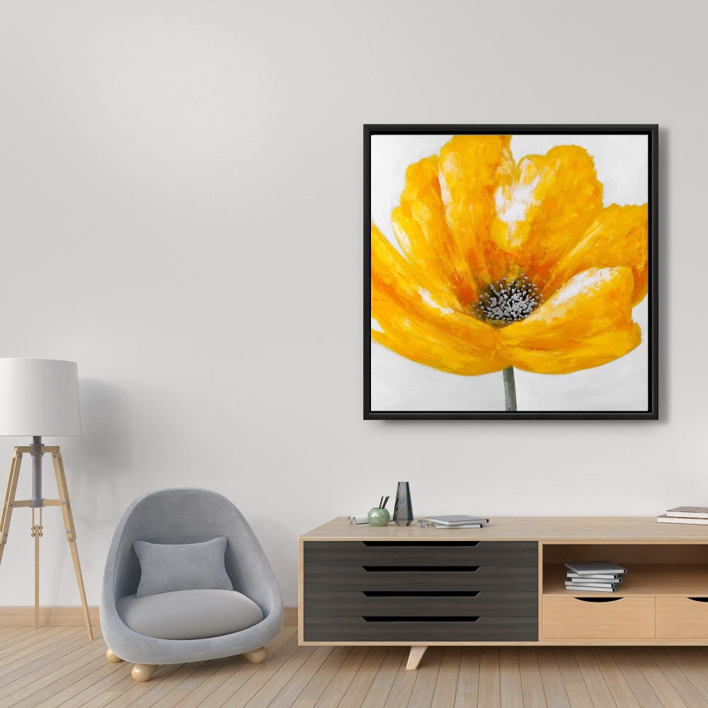 Beautiful Yellow Flower Canvas | Botanical Home Decor Art