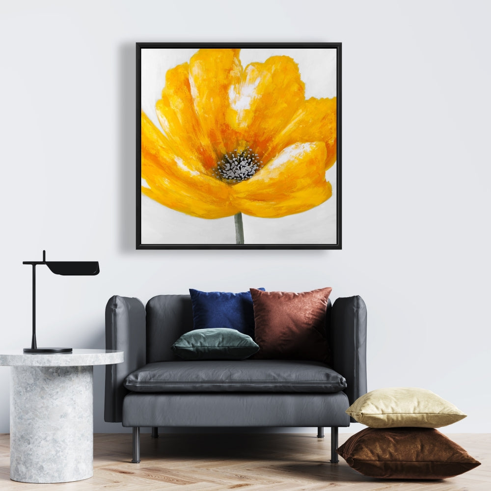 Beautiful Yellow Flower Canvas | Botanical Home Decor Art