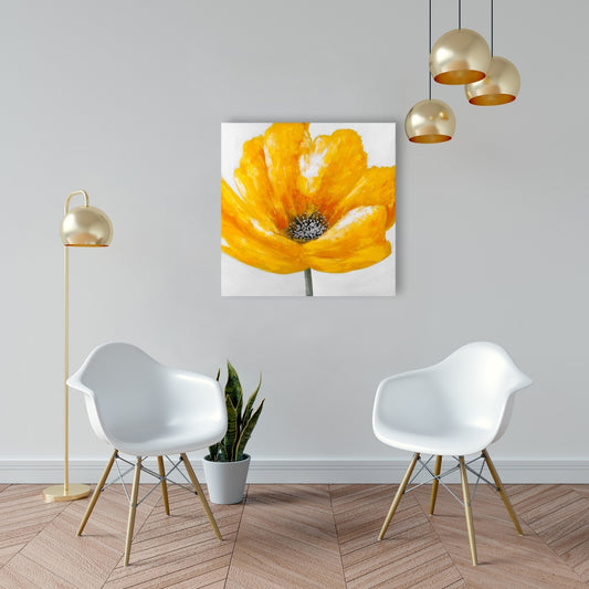 Beautiful Yellow Flower Canvas | Botanical Home Decor