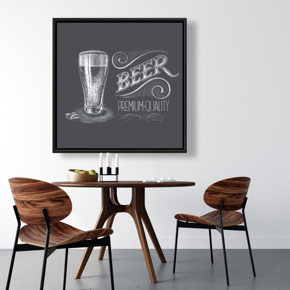 Vintage Beer Signboard Canvas | Rustic Home Decor Wall Art