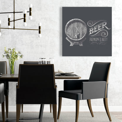 Rustic Old Beer Sign Canvas | Unique Home Decor Wall Art