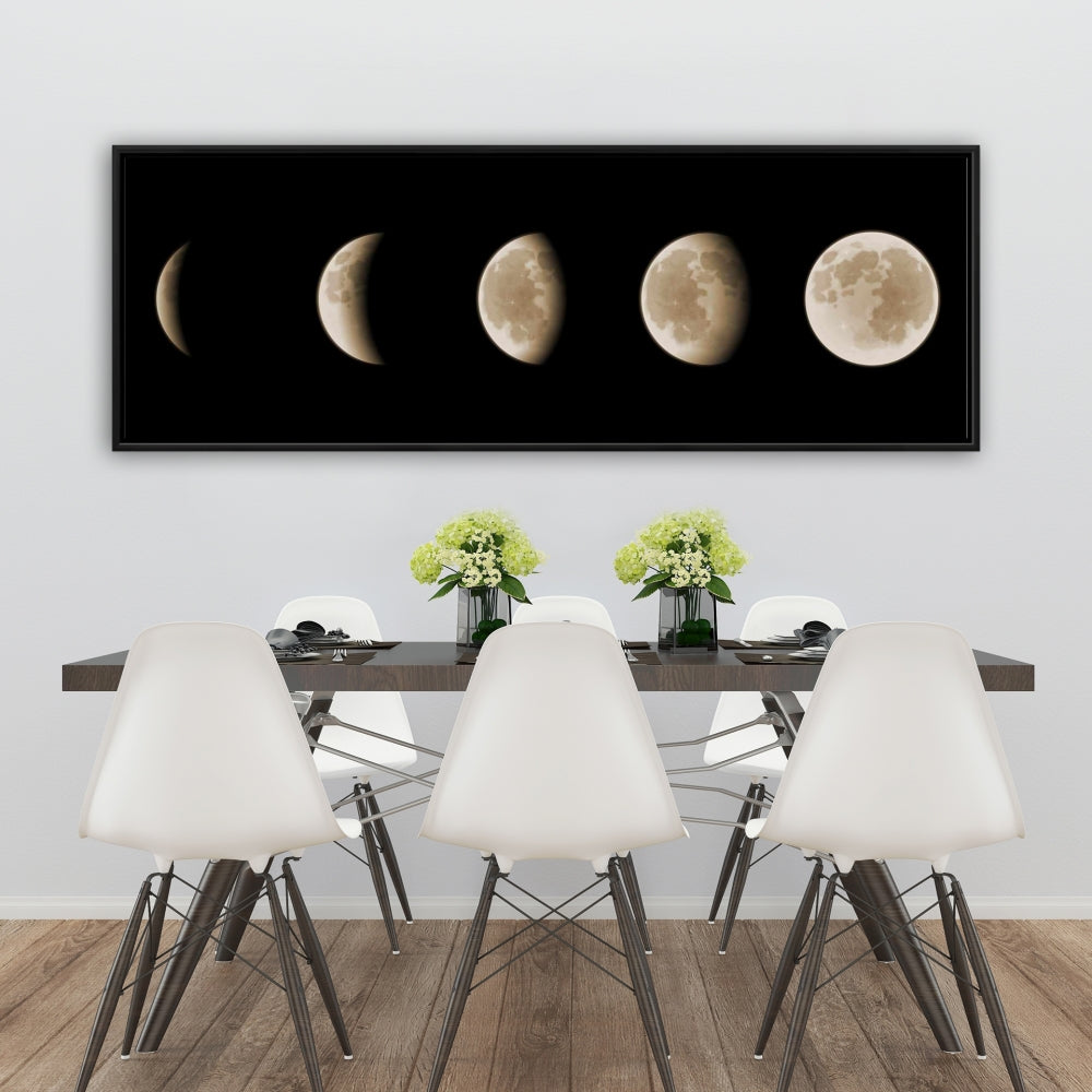 Eclipse Framed Canvas - Black Earth & Galaxy Home Decor