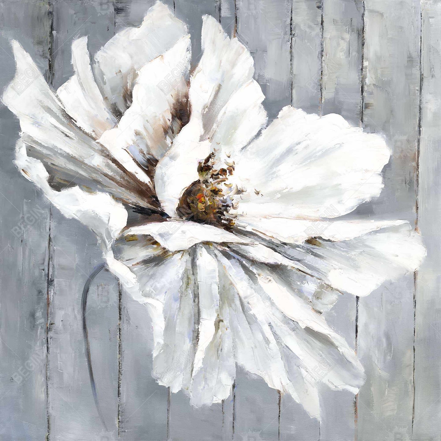 Floral & Botanical Bedroom Canvas | Flower on Wood Decor