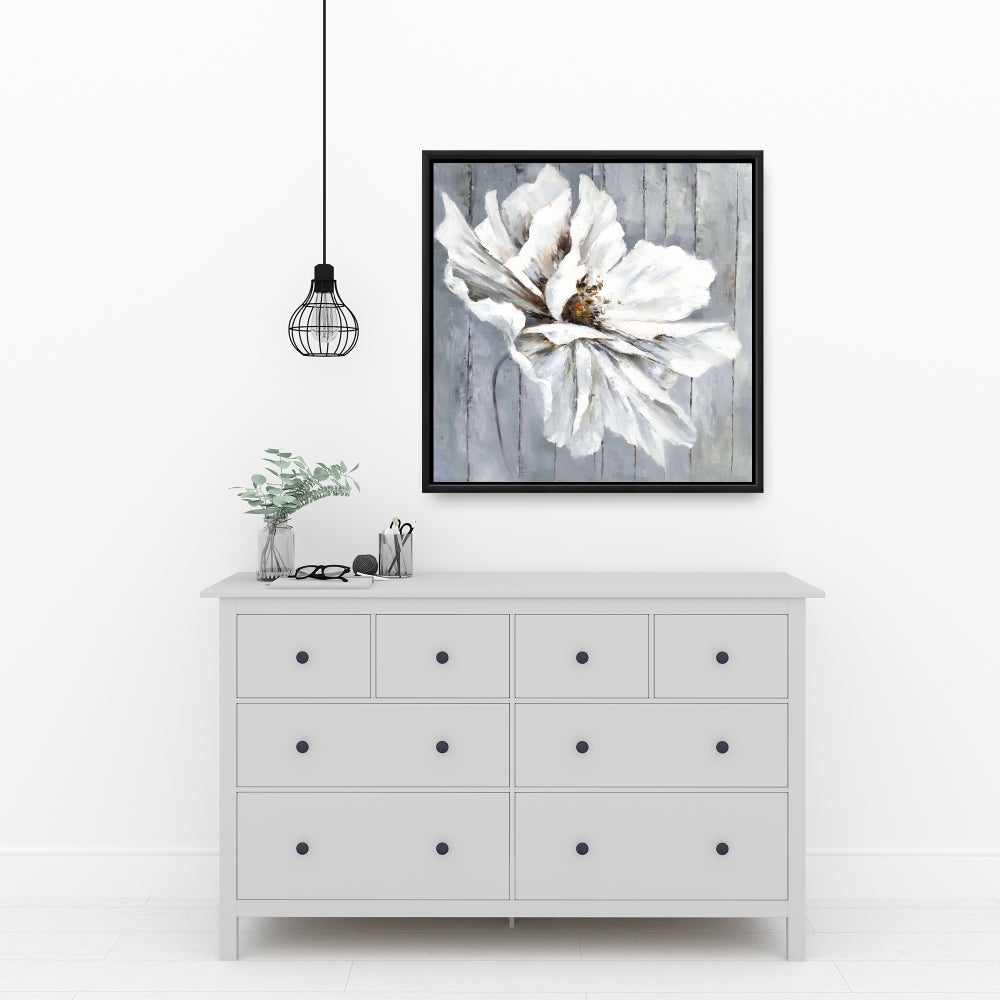 Floral & Botanical Bedroom Canvas | Flower on Wood Decor