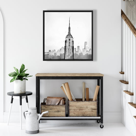 Empire State Building Canvas - Industrial City Home Decor