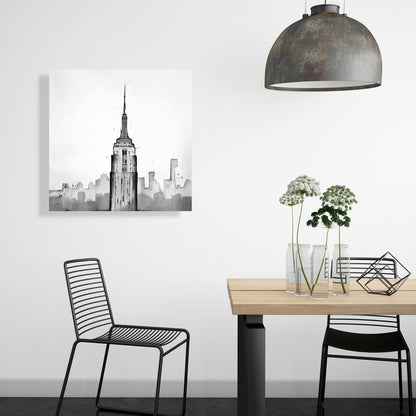 Empire State Building Canvas | White Bedroom Wall Decor