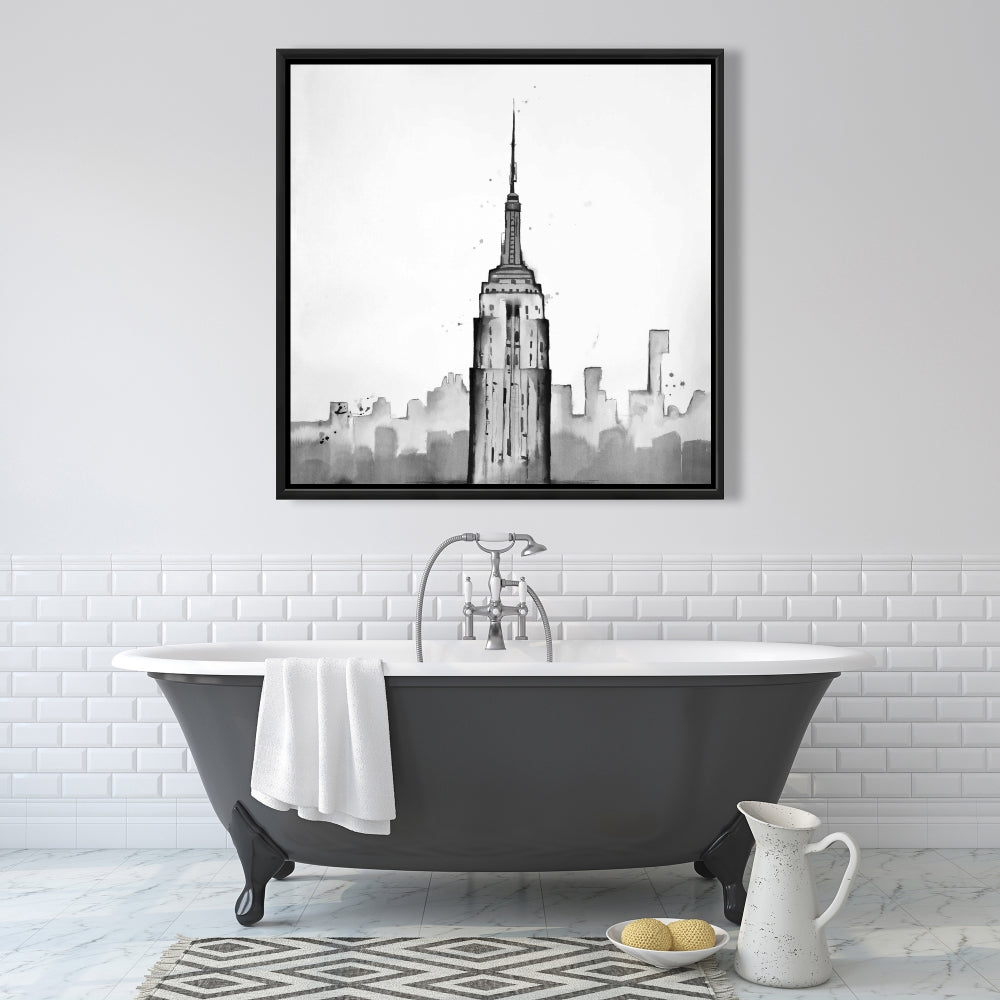 Empire State Building Canvas - Industrial City Home Decor