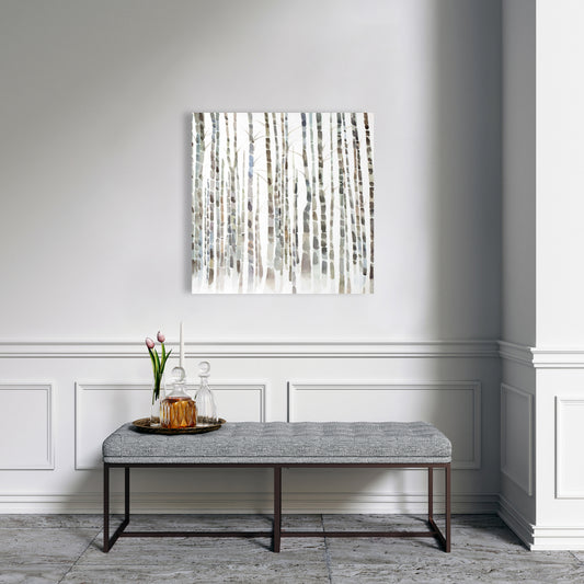 Minimalist White Birch Trees Canvas | Forest Home Decor