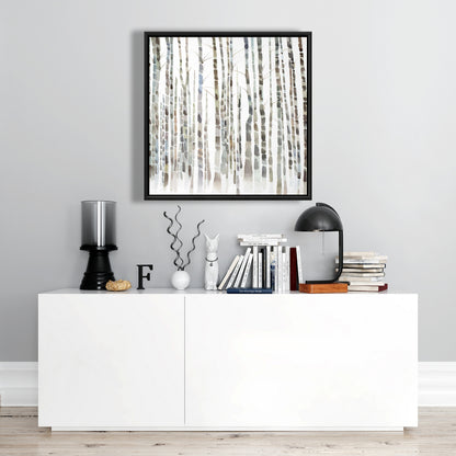 Birch Trees Forest | Minimalist Framed Canvas Home Decor