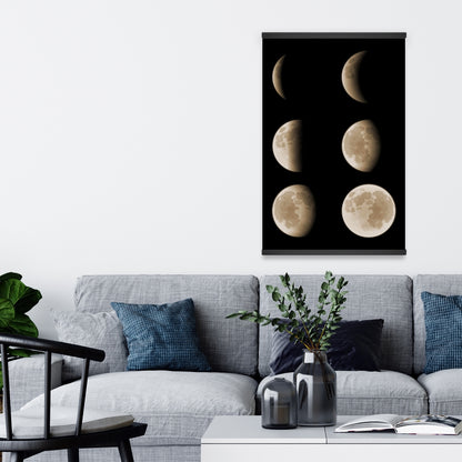 Eclipse in Six Phases | Earth & Galaxy Canvas | Home Decor