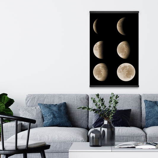 Eclipse in Six Phases | Earth & Galaxy Canvas | Home Decor