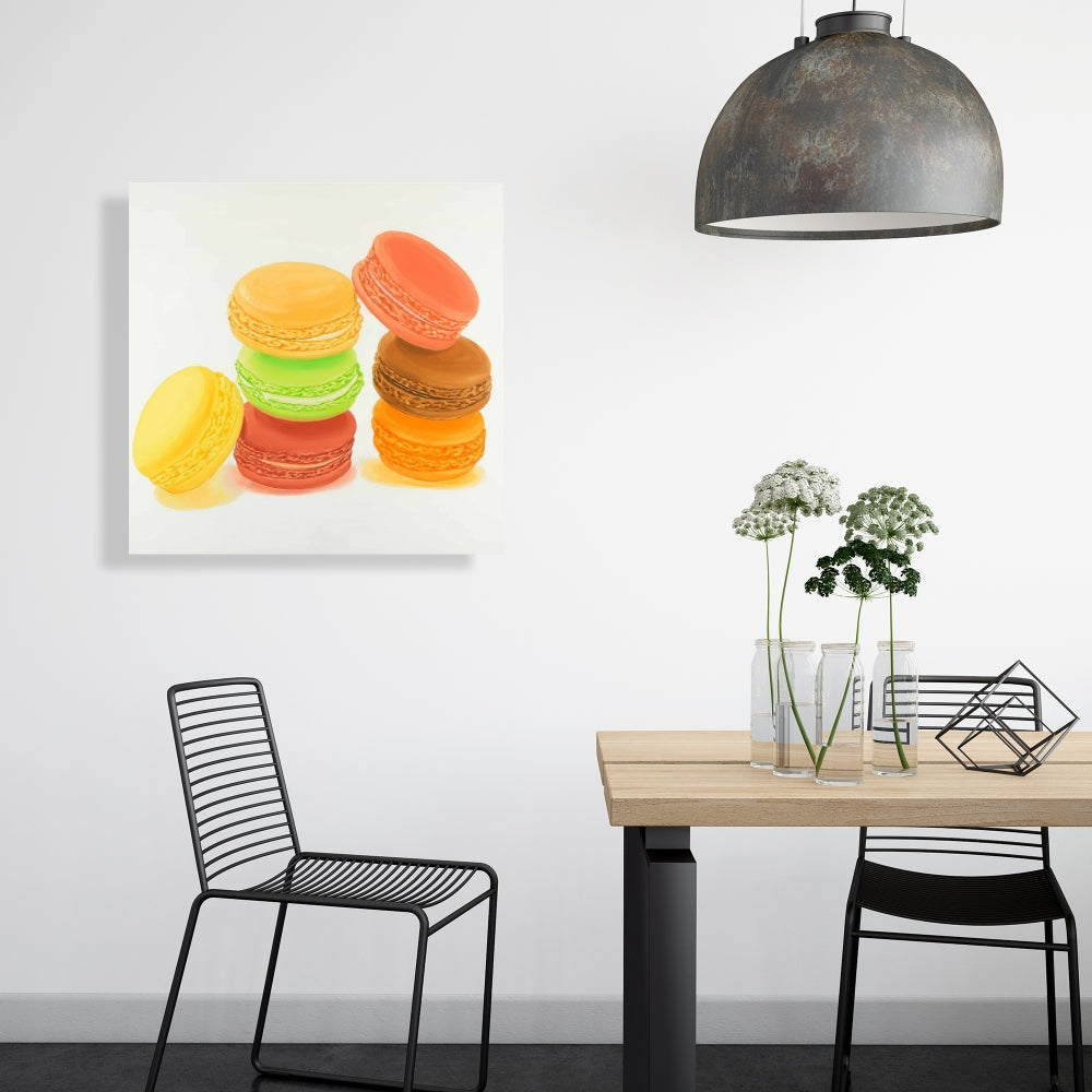 Toile de cuisine « Délicieux macarons » | Décoration murale