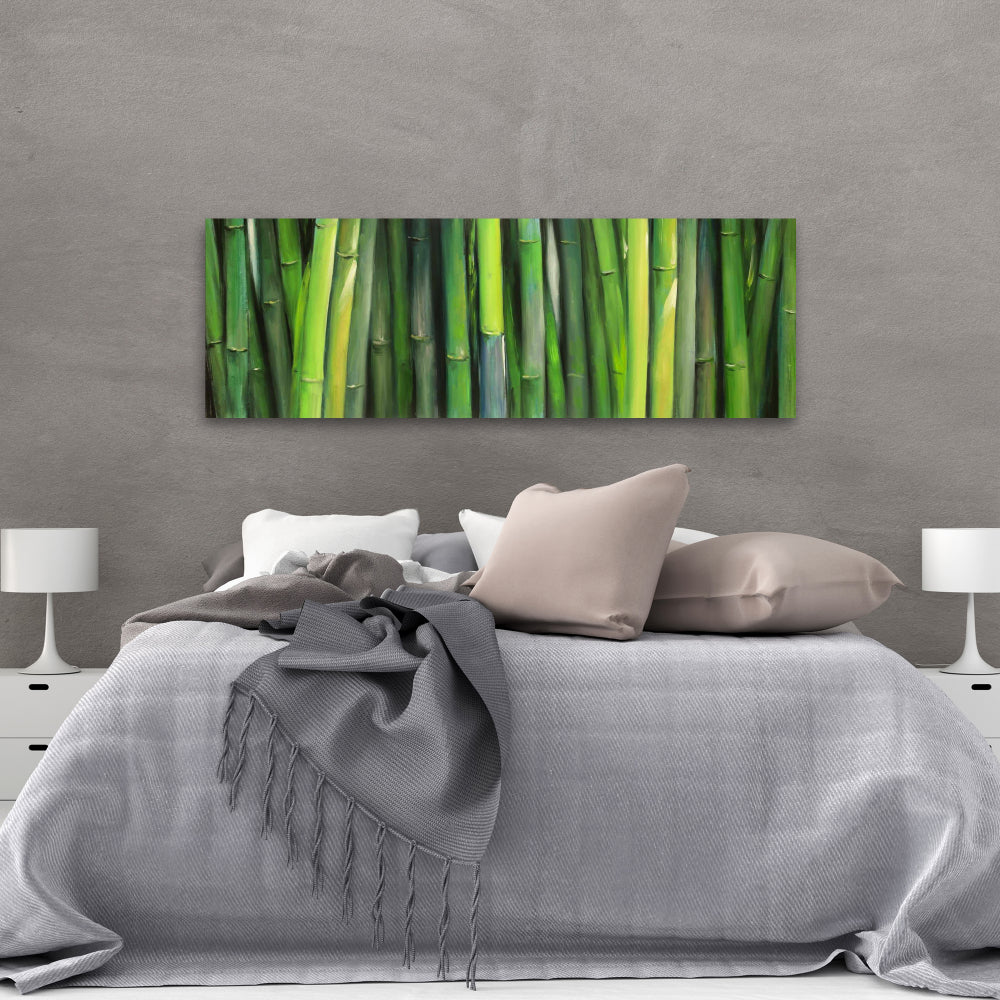 Toile de bambou – Décoration de chambre botanique | Art floral