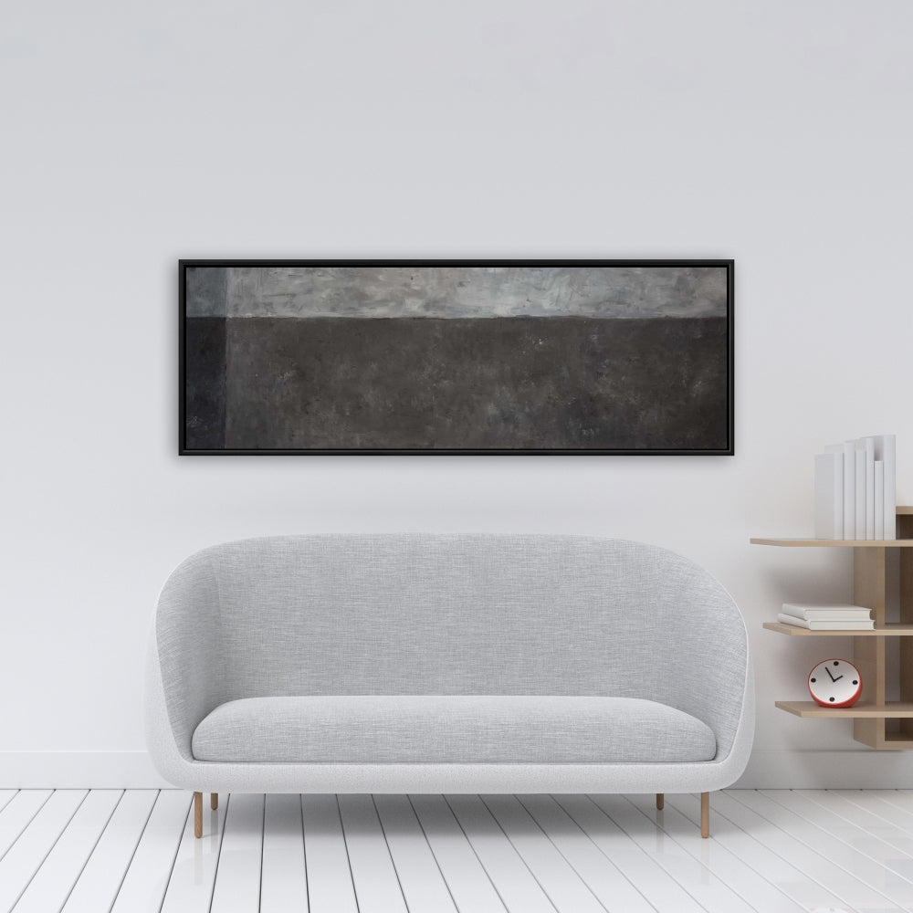 Gray Abstract Shapes Canvas | Shades of Gray Home Decor