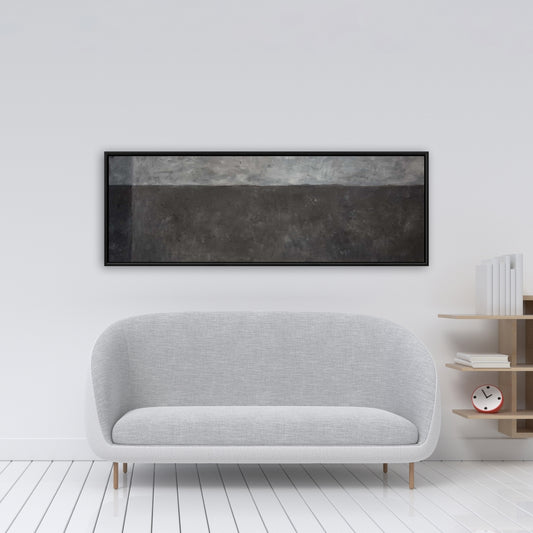Gray Abstract Shapes Canvas | Shades of Gray Home Decor