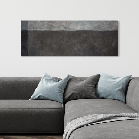 Shades of Gray Abstract Industrial Canvas - Home Decor Art