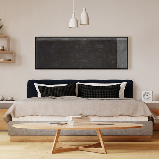 Four Shades of Gray | Industrial Bedroom Canvas Wall Art
