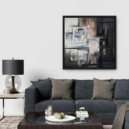 Abstract Contemporary Bedroom Canvas - Nought | Home Decor
