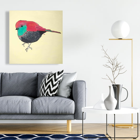 Little Purple Bird Canvas | Bedroom Wall Art Home Decor