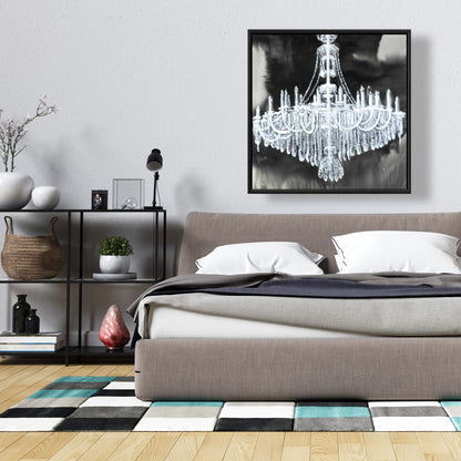 Toile encadrée « Glam Chandelier » | Décoration de chambre contemporaine