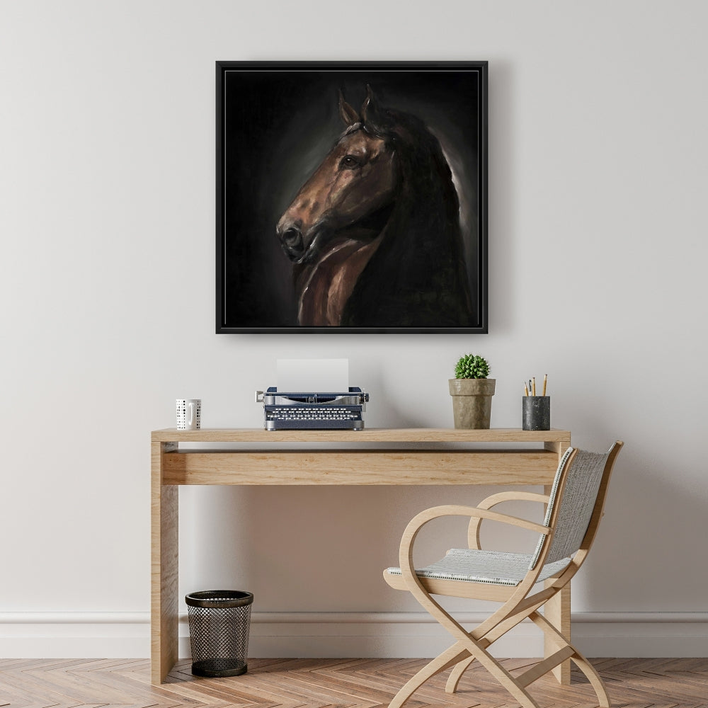 Brown Bedroom Farm Animals Canvas - Spirit the Horse Decor