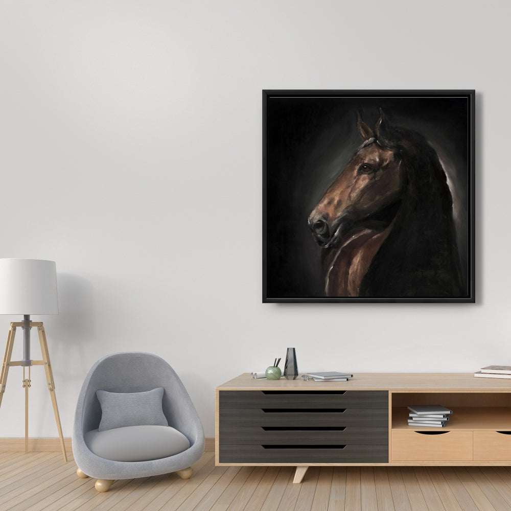 Brown Bedroom Farm Animals Canvas - Spirit the Horse Decor
