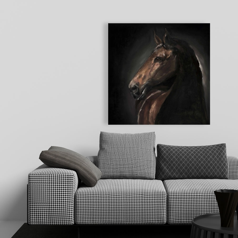 Toile Spirit le Cheval | Décoration de chambre rustique avec animaux de la ferme