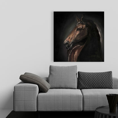 Toile Spirit le Cheval | Décoration de chambre rustique avec animaux de la ferme