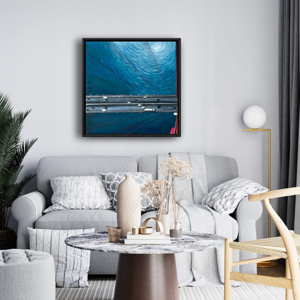 Golden Gate Traffic | American Bedroom Sea Framed Canvas Decor