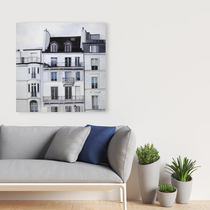 Buildings Along Seine River Canvas | Home Decor Wall Art