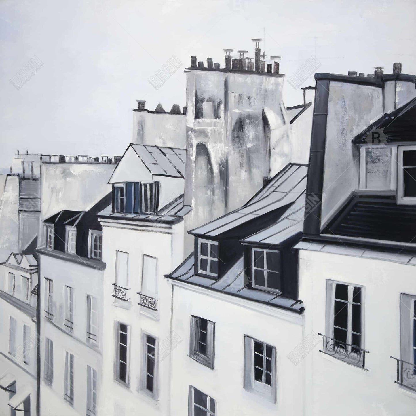 Historical Buildings Canvas | Bedroom Decor | Cityscape Art