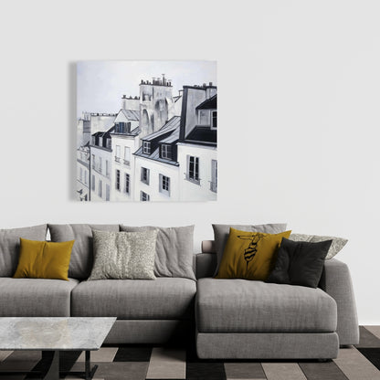 Historical Buildings Canvas | Bedroom Decor | Cityscape Art