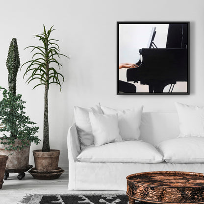 Toile « Mélodie romantique » | Cadre blanc | Décoration murale