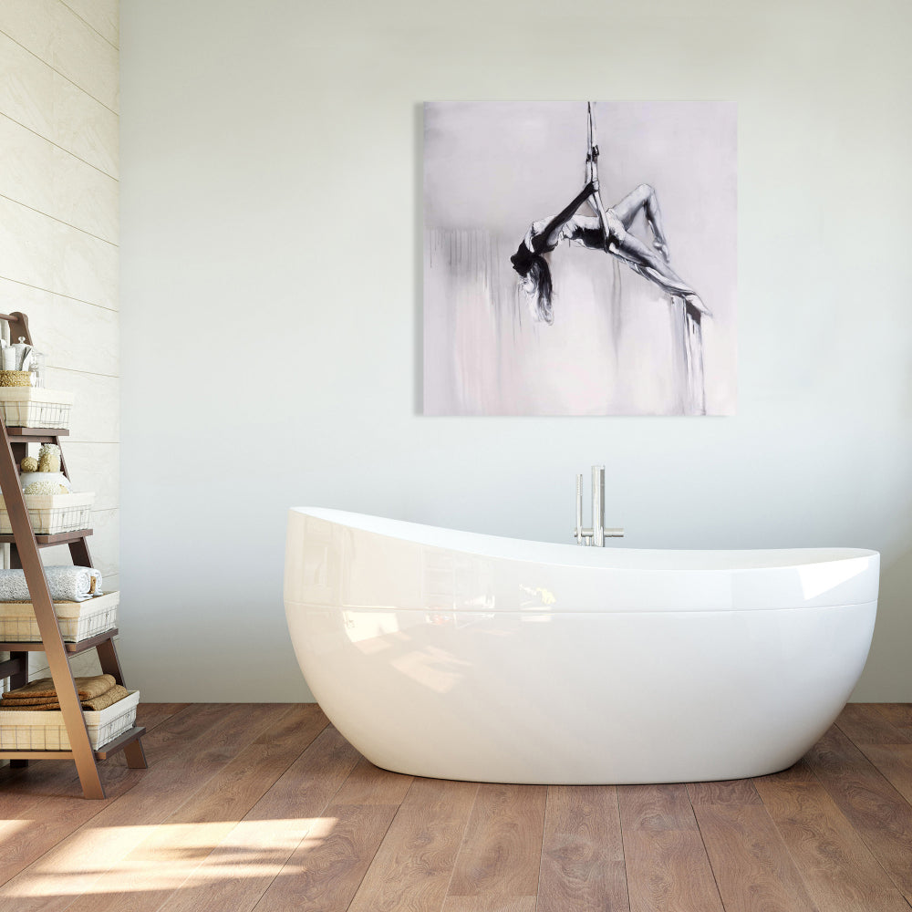Monochrome Canvas - Dancer on Aerial Contortion Home Decor