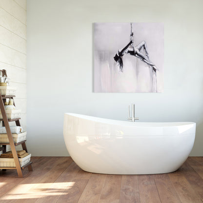 Monochrome Canvas - Dancer on Aerial Contortion Home Decor