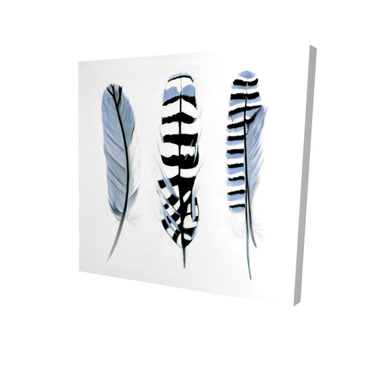 Toile encadrée « Plumes délicates » – Décoration de chambre animalière