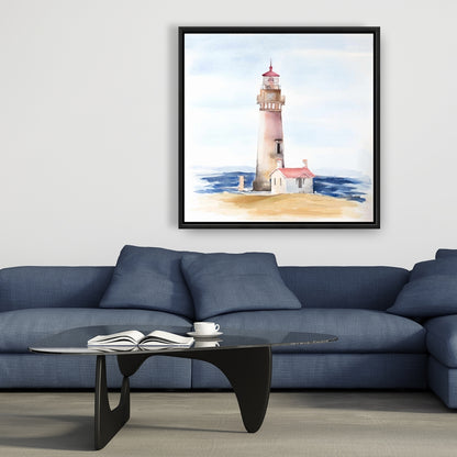 Toile du phare de Yaquina Head, Oregon - Décoration côtière marine