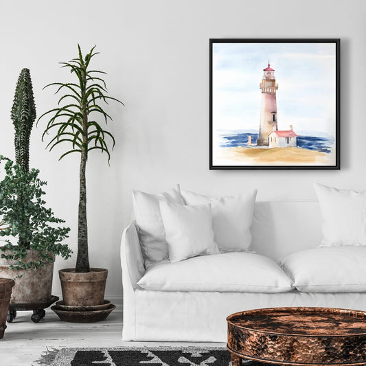 Toile du phare de Yaquina Head, Oregon - Décoration côtière marine